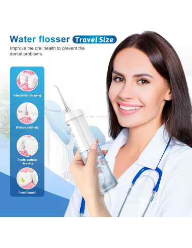 Irrigador Dental Portátil JNGOODS M141, 4 Modos, IPX7