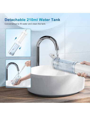 Irrigador Dental Portátil JNGOODS M141, 4 Modos, IPX7