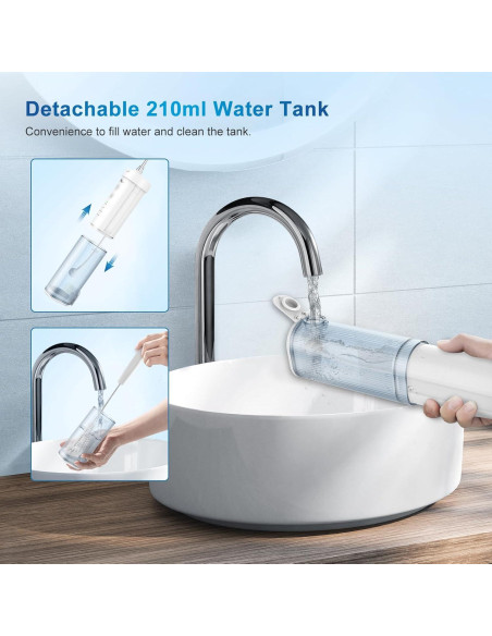 Irrigador Dental Portátil JNGOODS M141, 4 Modos, IPX7