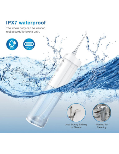 Irrigador Dental Portátil JNGOODS M141, 4 Modos, IPX7