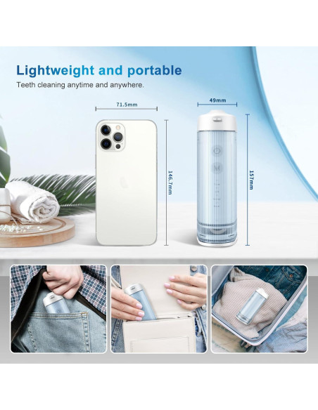 Irrigador Dental Portátil JNGOODS M141, 4 Modos, IPX7