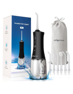 Irrigador Oral Inalámbrico ZOFGENOW 300ml 4 Modos Negro