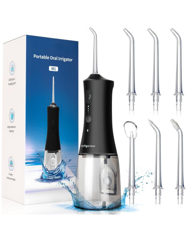 Irrigador Oral Inalámbrico ZOFGENOW 300ml 4 Modos Negro