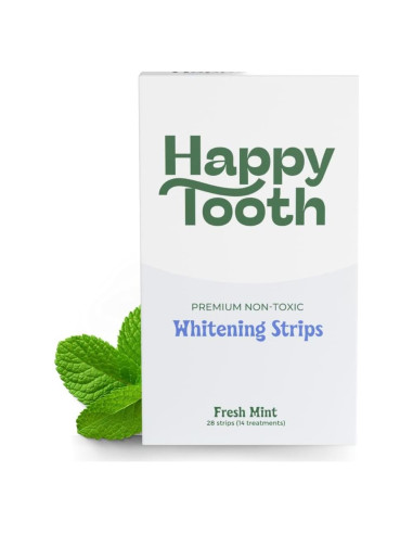 Kit Blanqueamiento Dental Happy Tooth - 28 Tiras Naturales