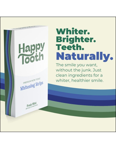 Kit Blanqueamiento Dental Happy Tooth - 28 Tiras Naturales