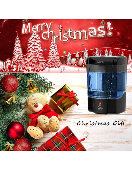 Dispensador Automático de Jabón SVAVO 600ml Negro Sin Contacto