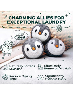 Bolas de Secadora de Lana Reutilizables Héroes de Lana 6 Piezas 2