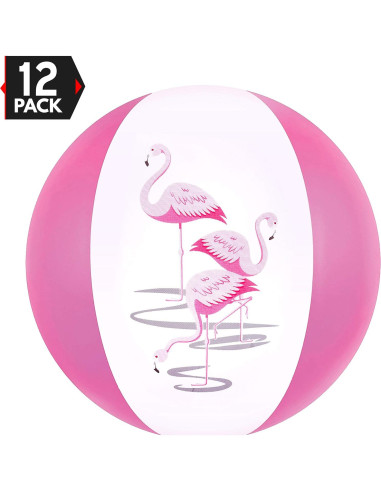 Pelotas Inflables de Flamenco Big Mo's Toys 30 cm - Paquete de 12