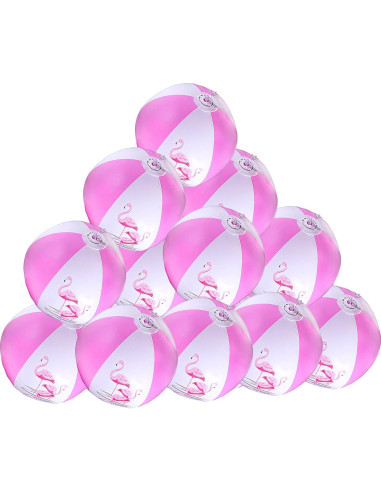 Pelotas Inflables de Flamenco Big Mo's Toys 30 cm - Paquete de 12