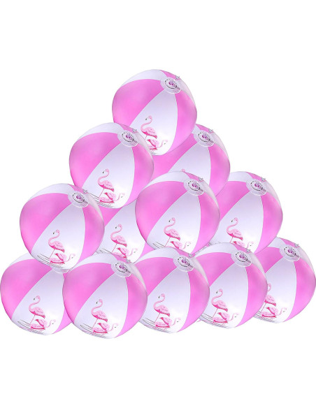 Pelotas Inflables de Flamenco Big Mo's Toys 30 cm - Paquete de 12