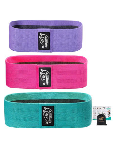 Bandas de Resistencia de Tela Antideslizantes Fit Simplify - Juego de 3