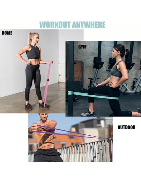 Conjunto de Bandas de Resistencia Largas GAIYAH FITNESS - 3 Niveles