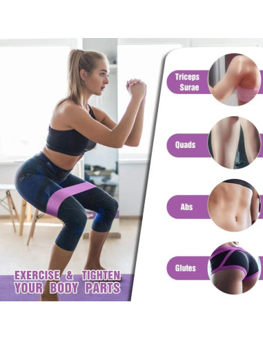 Set de Bandas de Resistencia Genérico - 3 Niveles para Ejercicio