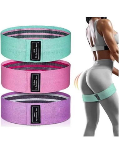 Set de Bandas de Resistencia Genérico - 3 Niveles para Ejercicio