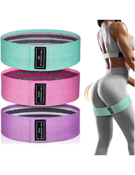 Set de Bandas de Resistencia Genérico - 3 Niveles para Ejercicio