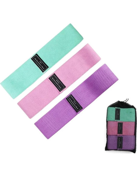 Set de Bandas de Resistencia Genérico - 3 Niveles para Ejercicio