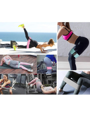 Bandas de Resistencia EnriQ para Glúteos y Piernas - 3 Unidades