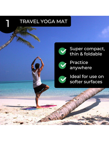 Esterilla de Yoga Plyopic 3-en-1 Antideslizante 177.8x61cm