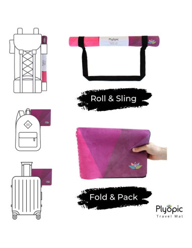 Esterilla de Yoga Plyopic 3-en-1 Antideslizante 177.8x61cm