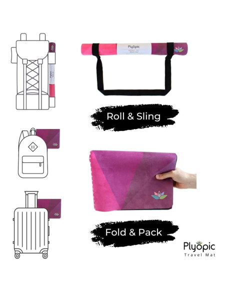 Esterilla de Yoga Plyopic 3-en-1 Antideslizante 177.8x61cm