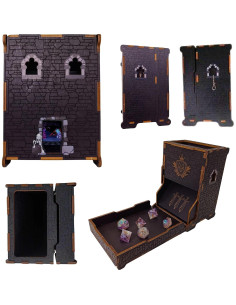 Torre de Dados D&D FOXBITE Madera Natural Plegable 25x10x10cm 2