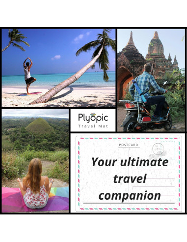 Esterilla de Yoga Plyopic 3-en-1 Antideslizante 177.8x61cm