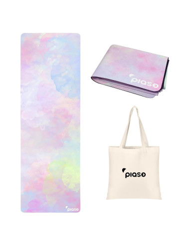 Alfombrilla de Yoga Antideslizante PIASO Rosa 1.5mm con Bolsa