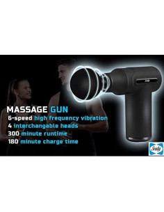 Pistola de Masaje Mini Sealy - Tejido Profundo, 6 Velocidades, 4 Cabezas 2