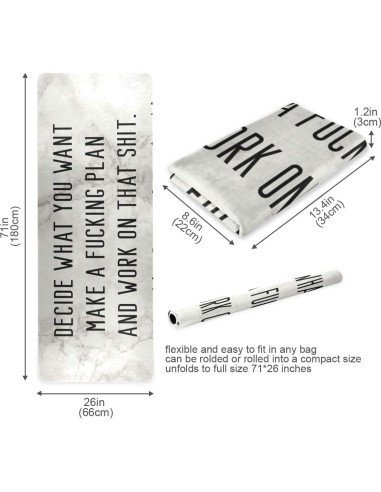 Esterilla de Yoga Antideslizante ZOEO 180x66 cm Ecológica