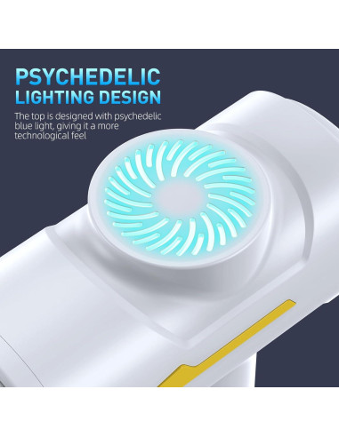 Pistola de Masaje SORUDEL con 7 Cabezas y 6 Velocidades - Blanco