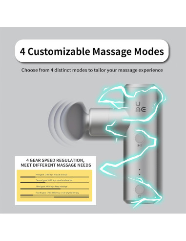 Pistola de Masaje S1 Mini Lindea Portátil 0.2 kg 4 Niveles