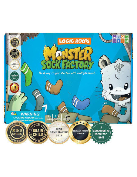 Juego de Mesa Matemáticas Fábrica de Calcetines Monstruo - 6 a 10 Años