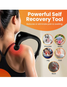 Pistola de Masaje Jonsoo 10MM con Mango Extensible y 4 Cabezas 2