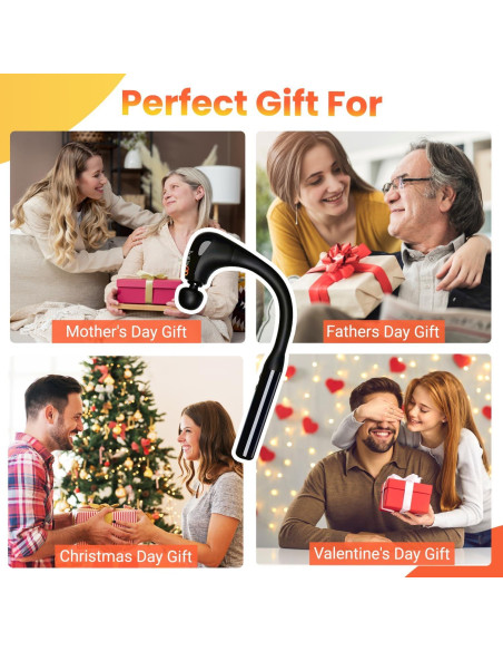 Pistola de Masaje Jonsoo 10MM con Mango Extensible y 4 Cabezas