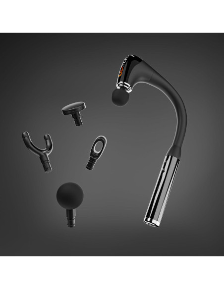 Pistola de Masaje Jonsoo 10MM con Mango Extensible y 4 Cabezas