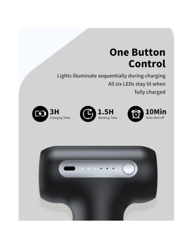 Pistola de Masaje de Percusión LC-HZLJ PH-M502 12 Cabezas 6 Velocidades