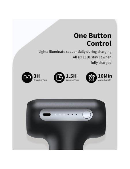 Pistola de Masaje de Percusión LC-HZLJ PH-M502 12 Cabezas 6 Velocidades