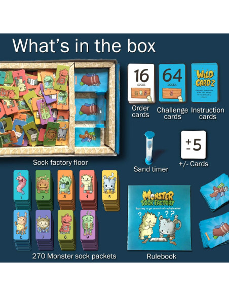 Juego de Mesa Matemáticas Fábrica de Calcetines Monstruo - 6 a 10 Años