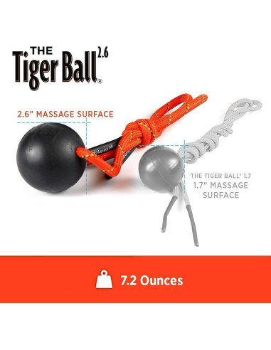 Pelota de espuma Tiger Tail 2.6 con cuerda 139.7 cm + Libro