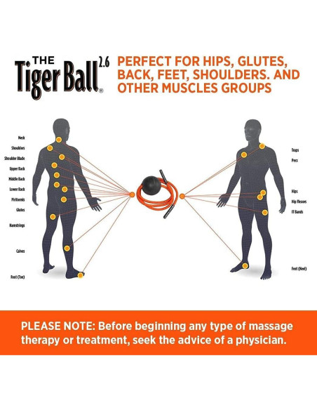 Pelota de espuma Tiger Tail 2.6 con cuerda 139.7 cm + Libro