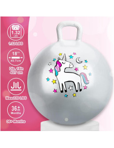 Pelota Saltarina INPODAK 46 cm con Mango para Niños 3-6 Años 2