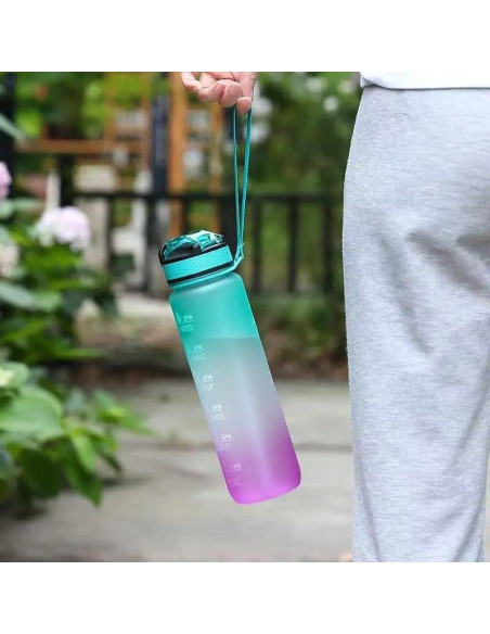 Botella de Agua PUPZY 1.57L con Marcador de Tiempo Libre de BPA Botella de Agua PUPZY 1.57L con Marcador de Tiempo Libre de BPA