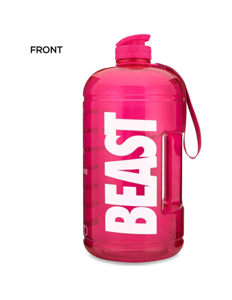 Jarra de Agua Hydra Cup Rosa 3.78L Motivacional con Pajilla