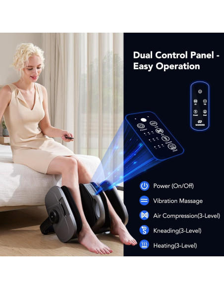 Masajeador de pies EaseZen con calor y vibración ajustable