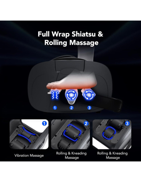 Masajeador de pies EaseZen con calor y vibración ajustable