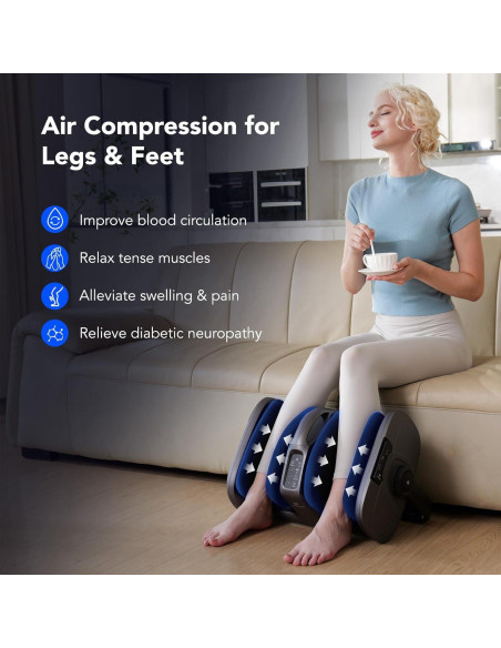 Masajeador de pies EaseZen con calor y vibración ajustable