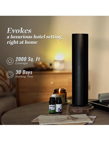 Difusor de Aceite Esencial TANOXI 100ml Control Remoto Negro