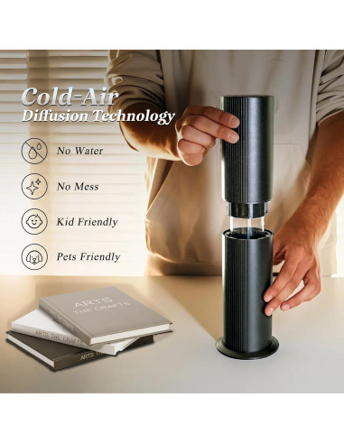 Difusor de Aceite Esencial TANOXI 100ml Control Remoto Negro