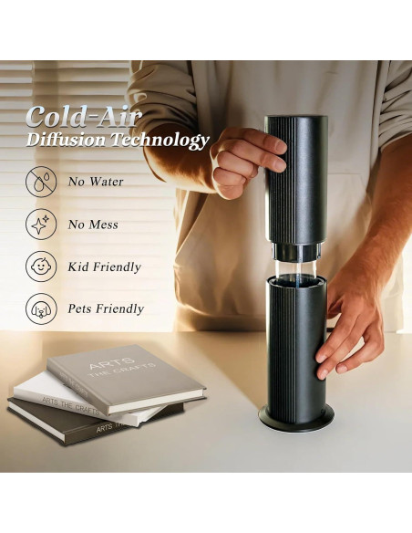 Difusor de Aceite Esencial TANOXI 100ml Control Remoto Negro