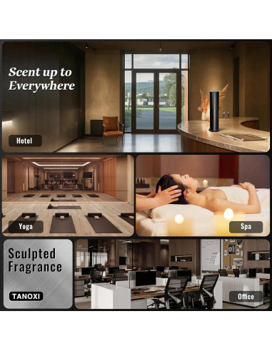 Difusor de Aceite Esencial TANOXI 100ml Control Remoto Negro